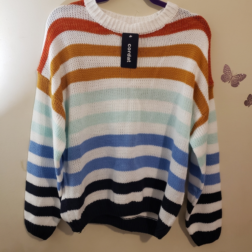 Pull over sweater striped
